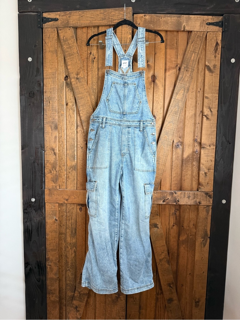 Aerie Light Wash Denim Overalls - Womens